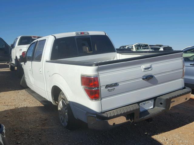 1FTFW1CT7BFB55164 - 2011 FORD F150 SUPER WHITE photo 3