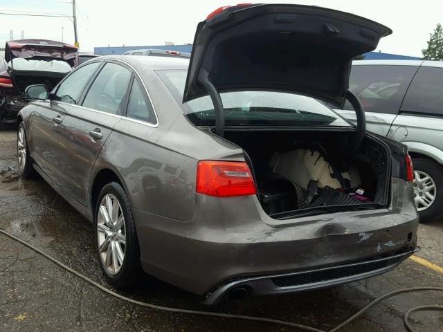 WAUHGAFC1DN117632 - 2013 AUDI A6 PRESTIG GRAY photo 3