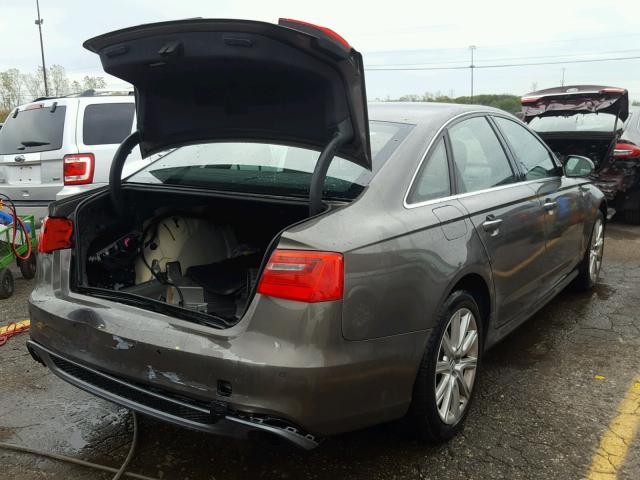 WAUHGAFC1DN117632 - 2013 AUDI A6 PRESTIG GRAY photo 4