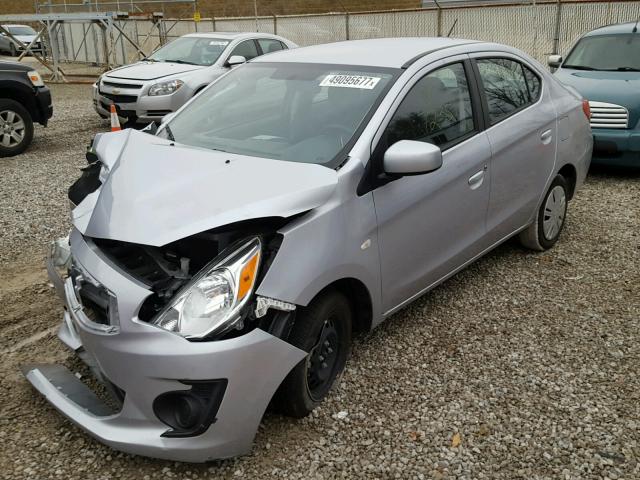 ML32F3FJ3HHF05879 - 2017 MITSUBISHI MIRAGE G4 SILVER photo 2