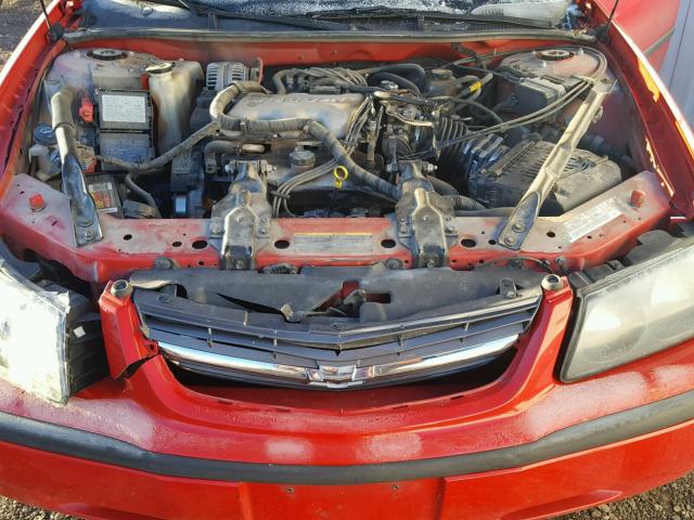 2G1WF52E849447470 - 2004 CHEVROLET IMPALA RED photo 7