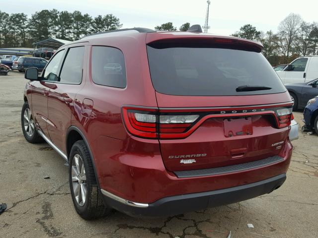 1C4RDHDG4EC452637 - 2014 DODGE DURANGO LI RED photo 3