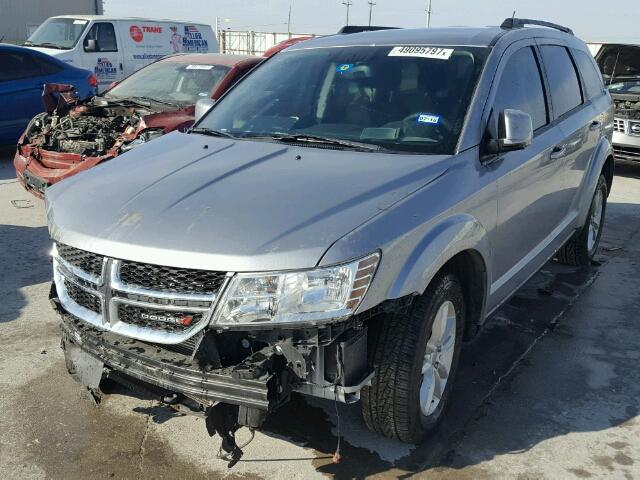 3C4PDCBG6FT652602 - 2015 DODGE JOURNEY SX SILVER photo 2