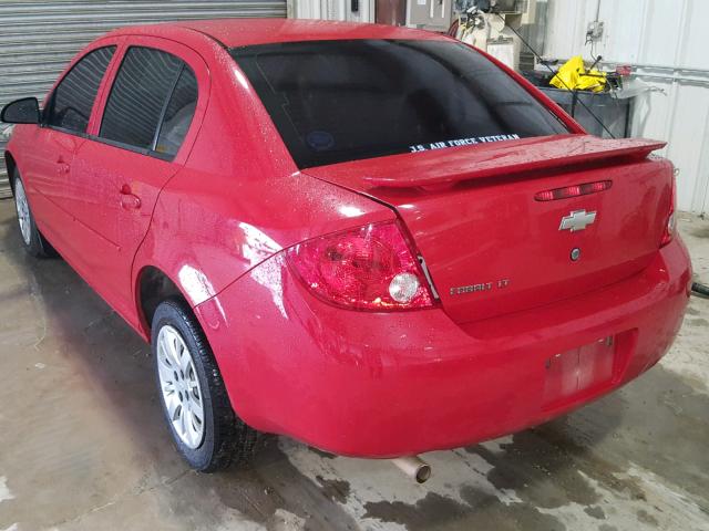 1G1AD5F55A7170025 - 2010 CHEVROLET COBALT 1LT RED photo 3