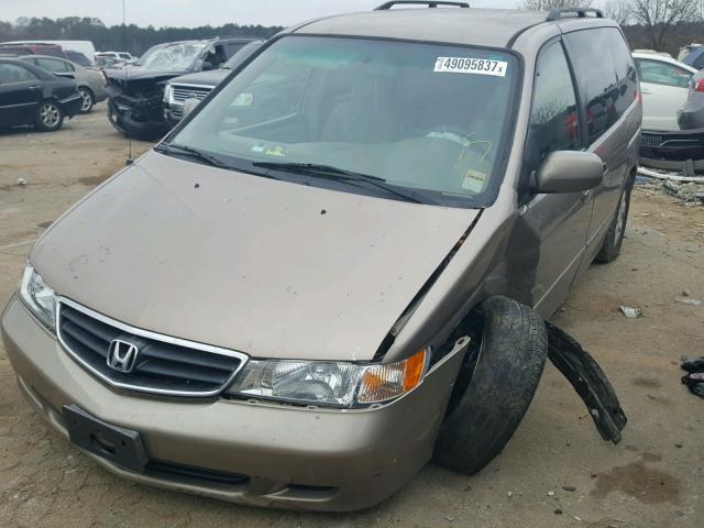 5FNRL186X4B082890 - 2004 HONDA ODYSSEY EX GOLD photo 2