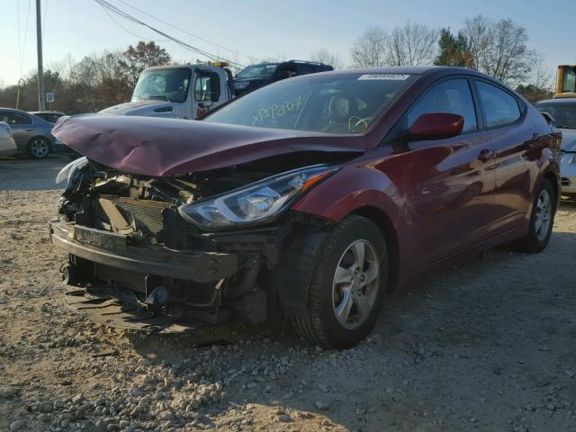 5NPDH4AE6FH560158 - 2015 HYUNDAI ELANTRA SE RED photo 2