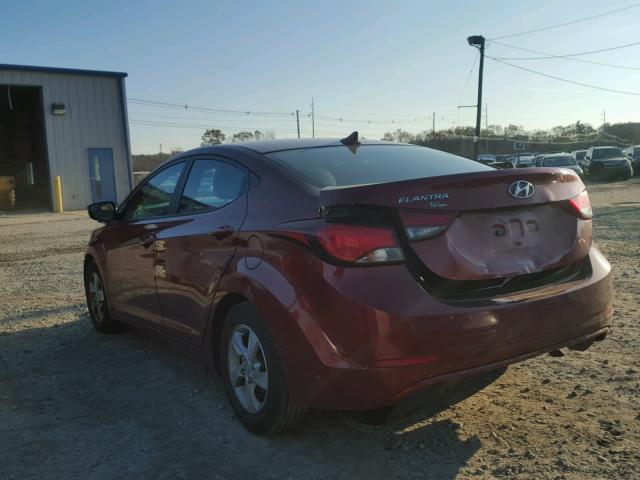 5NPDH4AE6FH560158 - 2015 HYUNDAI ELANTRA SE RED photo 3