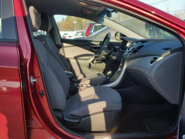 5NPDH4AE6FH560158 - 2015 HYUNDAI ELANTRA SE RED photo 5