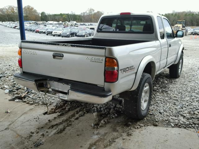 5TESM92N42Z048520 - 2002 TOYOTA TACOMA XTR SILVER photo 4