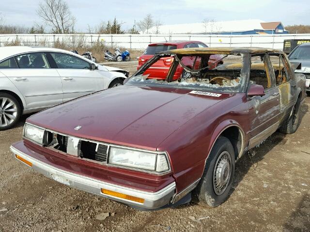 1G3CW54C4K1309951 - 1989 OLDSMOBILE 98 REGENCY MAROON photo 2