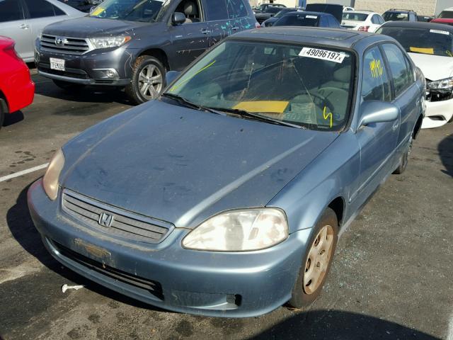 1HGEJ8647YL059537 - 2000 HONDA CIVIC EX 蓝色 照片 2