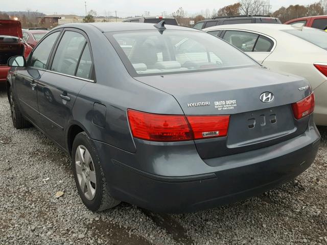 5NPET46C39H511188 - 2009 HYUNDAI SONATA GLS BLUE photo 3