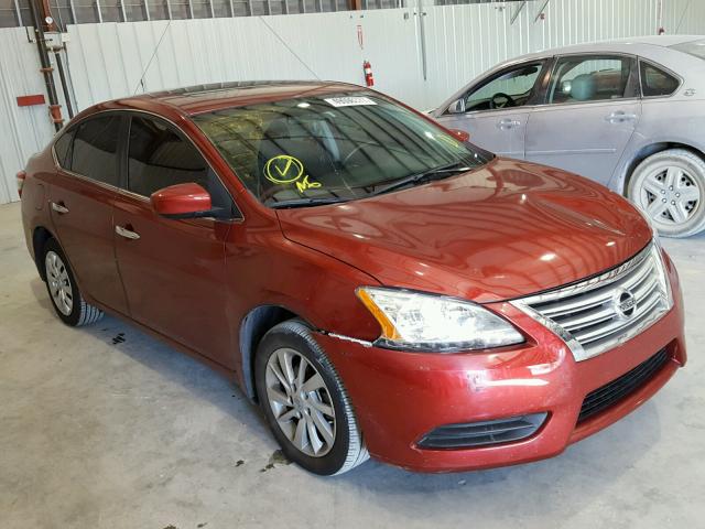 3N1AB7AP1FY342089 - 2015 NISSAN SENTRA S BURGUNDY photo 1