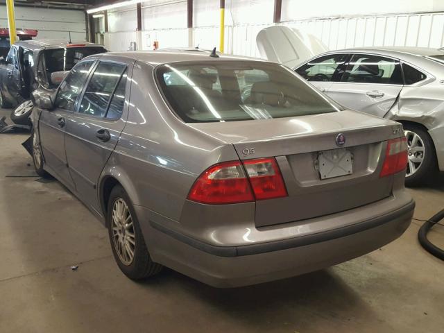 YS3ED49A453508063 - 2005 SAAB 9-5 ARC GRAY photo 3