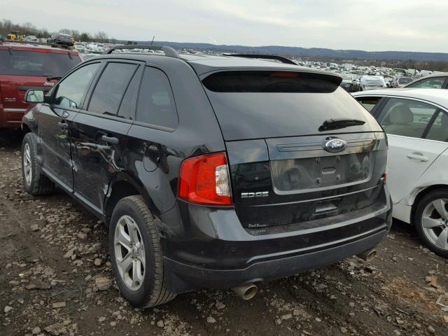 2FMDK4GC2DBB89849 - 2013 FORD EDGE SE BLACK photo 3