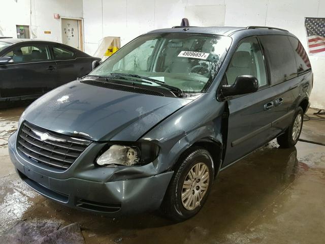 1A4GP45R96B727900 - 2006 CHRYSLER TOWN & COU BLUE photo 2