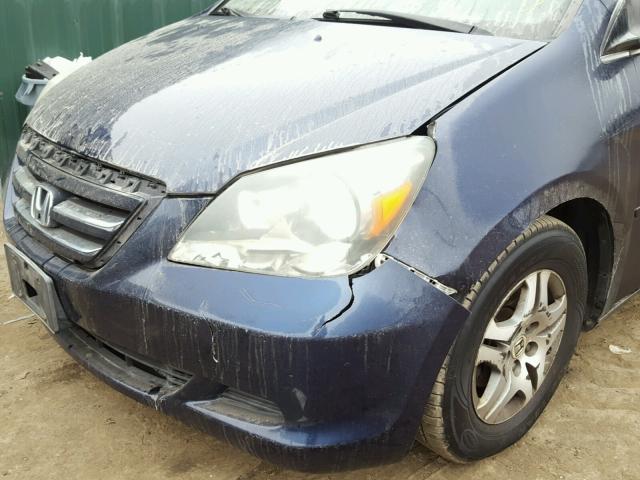 5FNRL38656B119830 - 2006 HONDA ODYSSEY EX BLUE photo 9