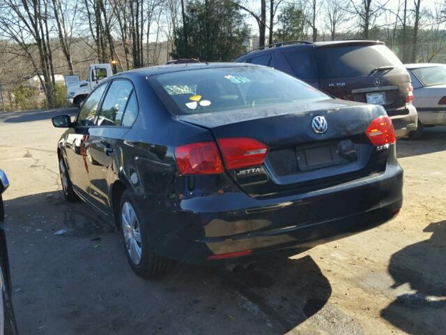 3VWDP7AJ6CM320015 - 2012 VOLKSWAGEN JETTA SE Qara foto 3