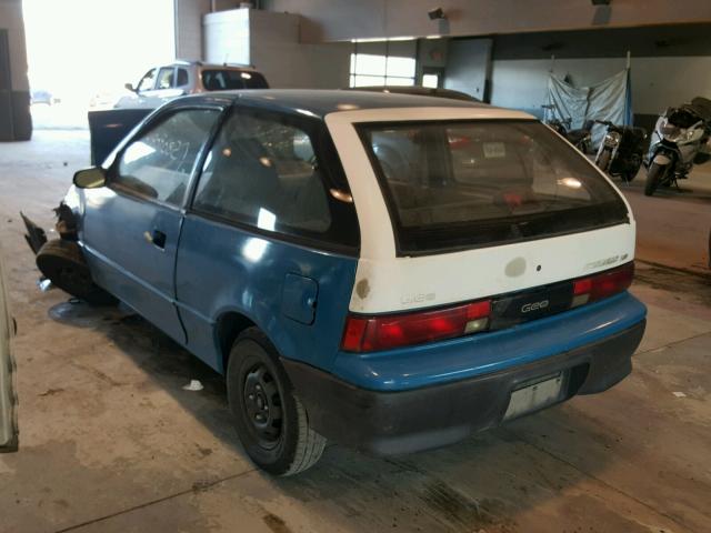 2C1MR2466P6701304 - 1993 GEO METRO BLUE photo 3