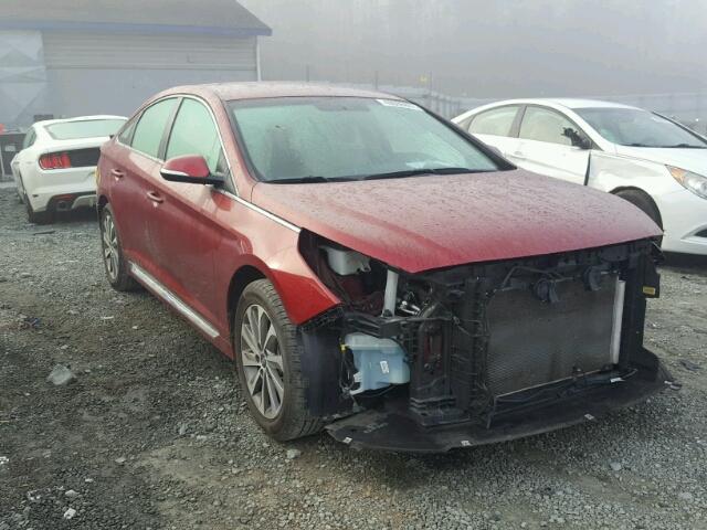 5NPE34AFXFH040783 - 2015 HYUNDAI SONATA SPO RED photo 1