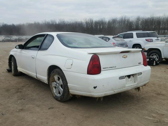 2G1WJ15K079276193 - 2007 CHEVROLET MONTE CARL WHITE photo 3