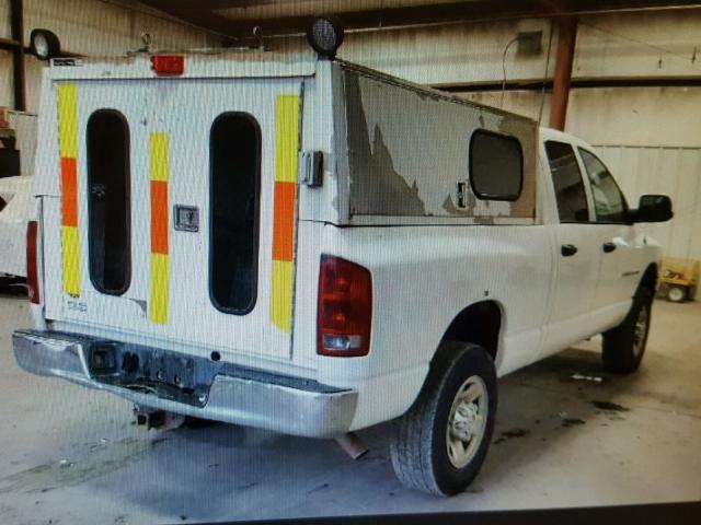 3D7KS28D75G769142 - 2005 DODGE RAM 2500 S WHITE photo 4