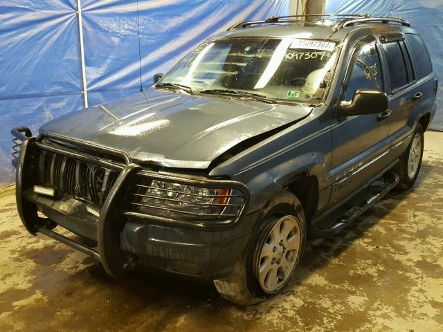 1J4GW48S31C644967 - 2001 JEEP GRAND CHER BLUE photo 2