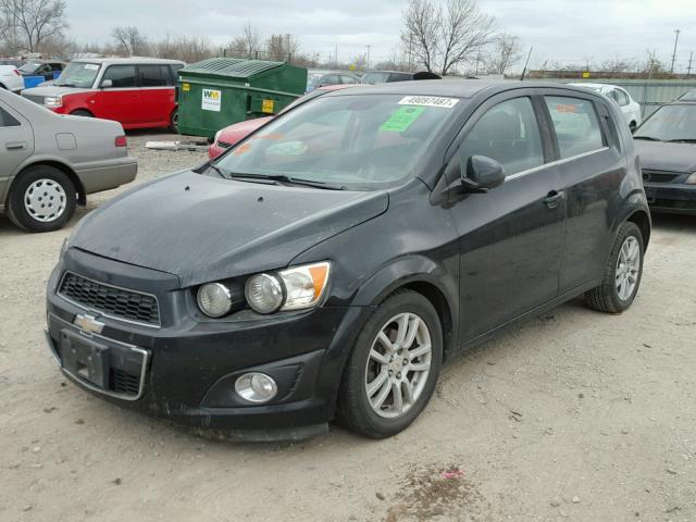 1G1JC6SH9C4105501 - 2012 CHEVROLET SONIC LT BLACK photo 2