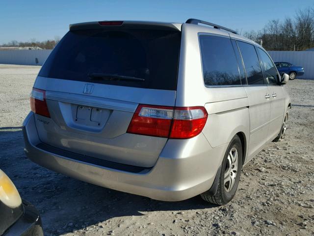 5FNRL38757B411472 - 2007 HONDA ODYSSEY EX SILVER photo 4