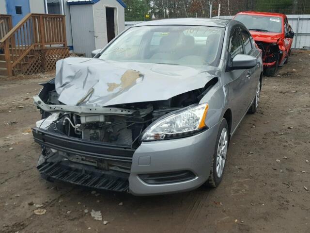 3N1AB7AP6DL564735 - 2013 NISSAN SENTRA S GRAY photo 2