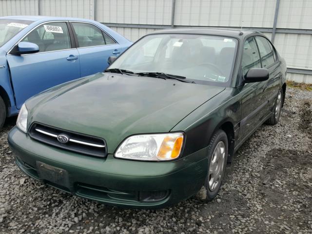 4S3BE6354Y7202816 - 2000 SUBARU LEGACY L GREEN photo 2