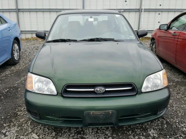 4S3BE6354Y7202816 - 2000 SUBARU LEGACY L GREEN photo 9