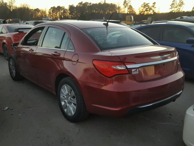 1C3CCBAB7DN568954 - 2013 CHRYSLER 200 LX RED photo 3