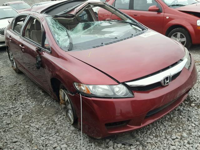 2HGFA16809H507887 - 2009 HONDA CIVIC EX RED photo 1