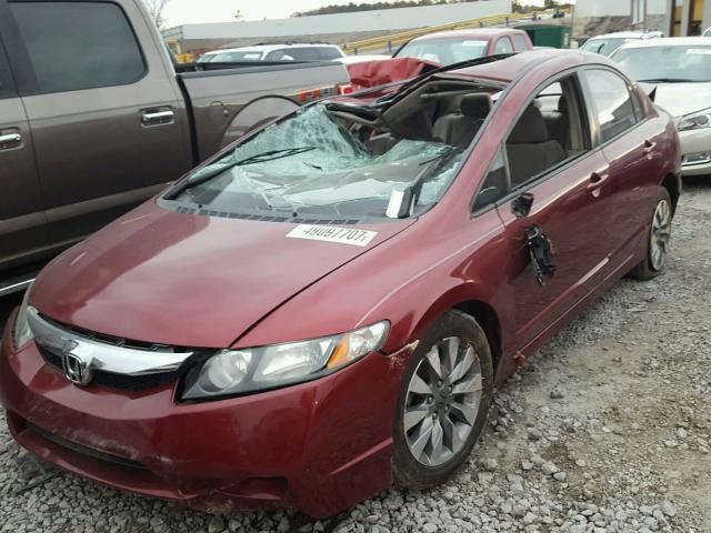 2HGFA16809H507887 - 2009 HONDA CIVIC EX RED photo 2