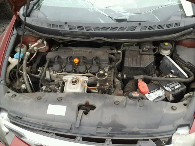 2HGFA16809H507887 - 2009 HONDA CIVIC EX RED photo 7