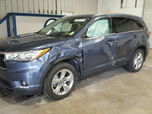 5TDYKRFH1GS170468 - 2016 TOYOTA HIGHLANDER BLUE photo 10