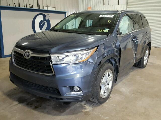 5TDYKRFH1GS170468 - 2016 TOYOTA HIGHLANDER BLUE photo 2