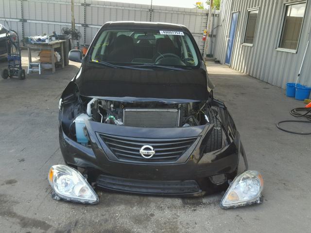 3N1CN7AP7CL918423 - 2012 NISSAN VERSA S BLACK photo 9