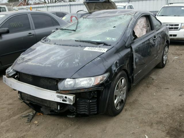 2HGFG1B68AH526906 - 2010 HONDA CIVIC LX BLACK photo 2