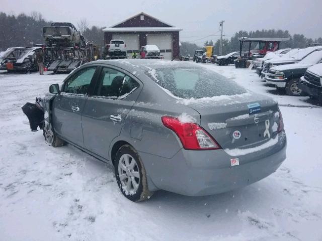 3N1CN7AP3CL848872 - 2012 NISSAN VERSA S GRAY photo 3