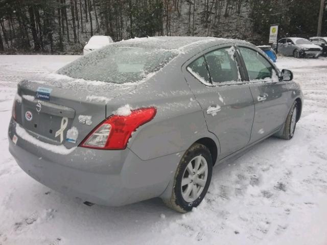 3N1CN7AP3CL848872 - 2012 NISSAN VERSA S GRAY photo 4