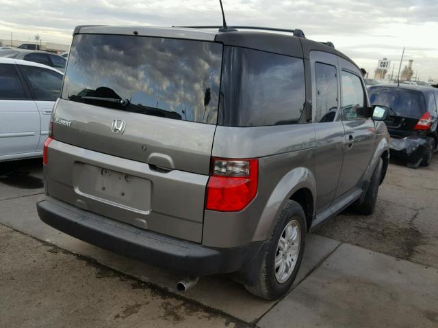 5J6YH18777L007369 - 2007 HONDA ELEMENT EX GRAY photo 4