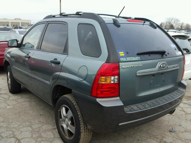 KNDJF724X77450865 - 2007 KIA SPORTAGE L GREEN photo 3