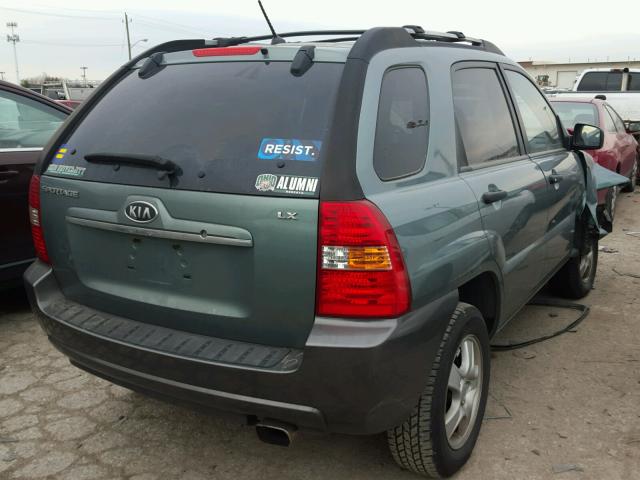 KNDJF724X77450865 - 2007 KIA SPORTAGE L GREEN photo 4