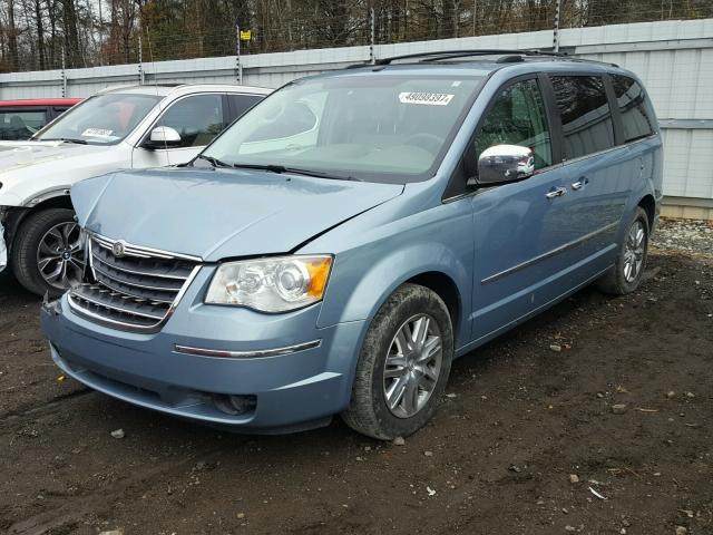 2A8HR64XX8R712979 - 2008 CHRYSLER TOWN & COU BLUE photo 2
