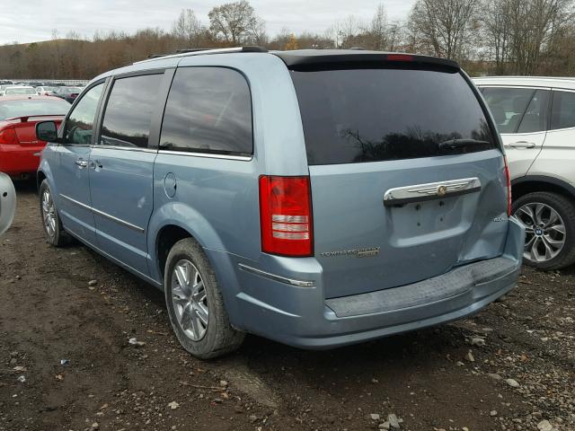 2A8HR64XX8R712979 - 2008 CHRYSLER TOWN & COU BLUE photo 3