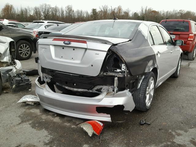 3FAHP0HA8CR181256 - 2012 FORD FUSION SE SILVER photo 4