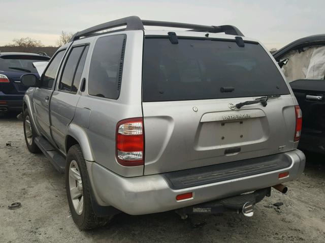 JN8DR09X42W665866 - 2002 NISSAN PATHFINDER SILVER photo 3