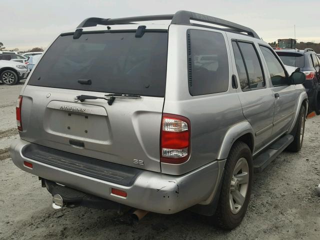 JN8DR09X42W665866 - 2002 NISSAN PATHFINDER SILVER photo 4